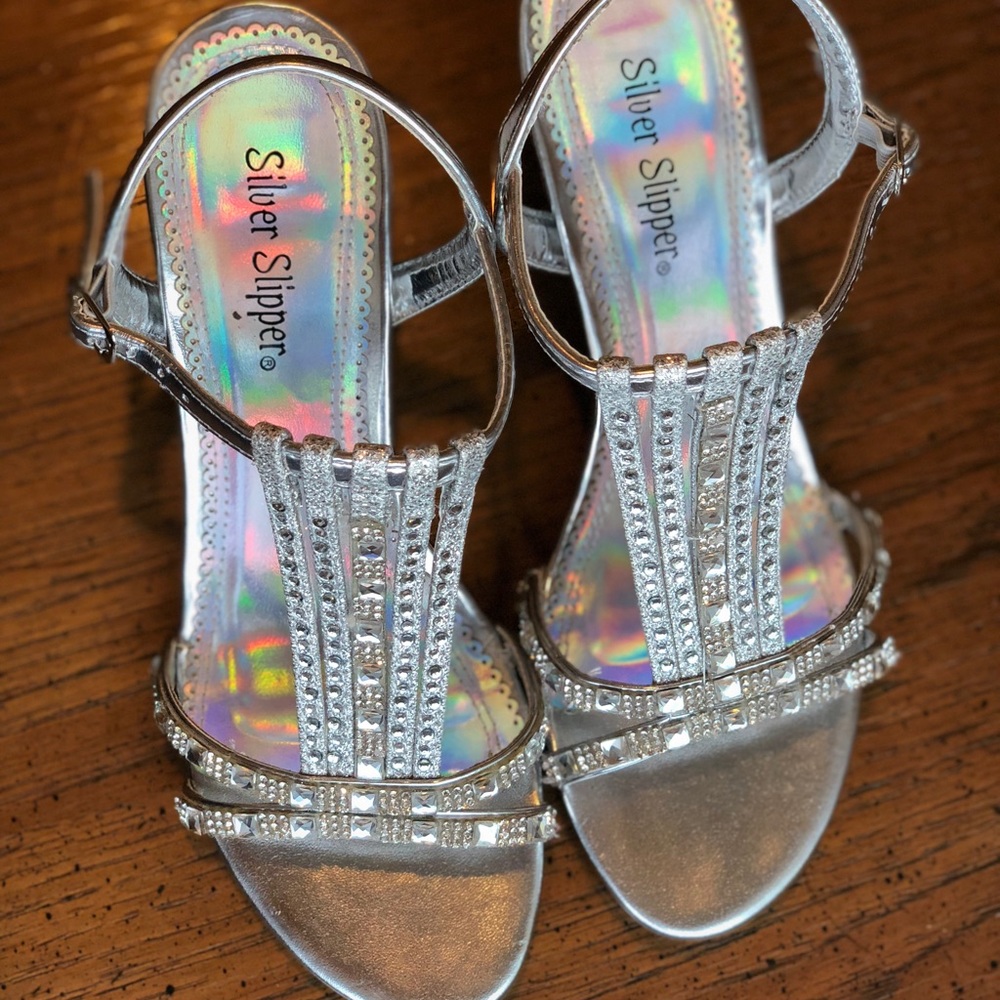 Silver embellished shoes!